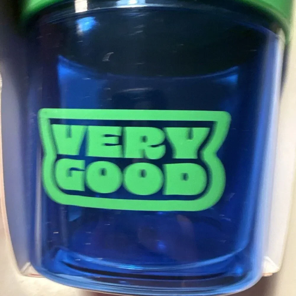 Tabitha Brown Target Very Good Travel Snack Cup With Utensils Blue Green NEW